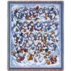 Snow Folks Snowman Tapestry Throw
