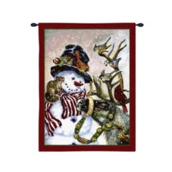Snowman And Prancer Wall Hanging