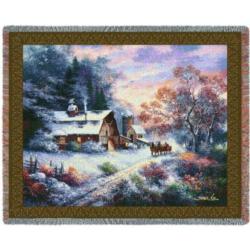 Snowy Evening Tapestry Throw