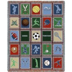 Sports Quilt Tapestry Throw