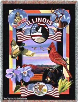 Illinois State Tapestry Throw