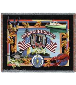 Massachusetts State Tapestry Throw