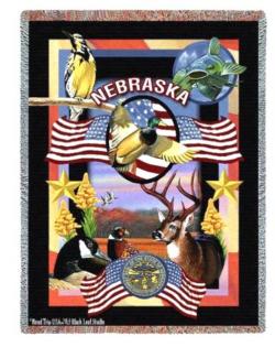 Nebraska State Tapestry Throw