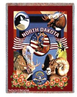 North Dakota State Tapestry Throw