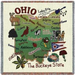 Ohio State Tapestry Lap Throw