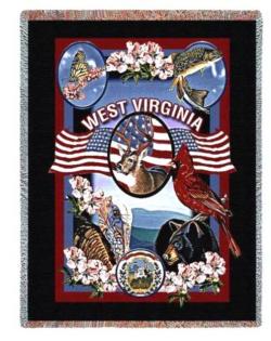 West Virginia State Tapestry Throw