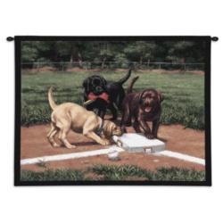 Labradors -- Stealing Second Tapestry Wall Hangings