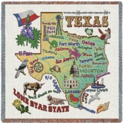 Texas State Tapestry Lap Throw
