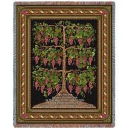 John 15:5 The Grape Vine Throw Blanket