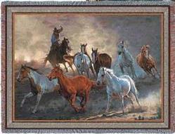 Tumalo Round Up Tapestry Throw and Blanket