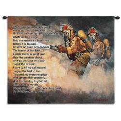 United We Stand Firefighter Tapestry Wall Hangiing