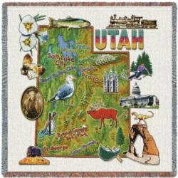 Utah State Tapestry Lap Throw