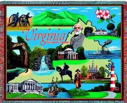 Virginia State Tapestry Throw