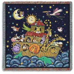 Kids Noah's Ark - Viv Eisner - Lap Square Throw