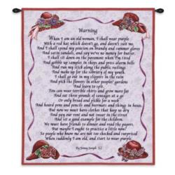 Red Hat Society PoemTapestry Wall Hanging