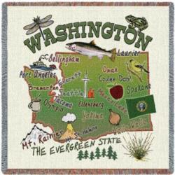 Washington State Tapestry Lap Throw