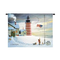 West Quoddy Lighthouse Tapestry Walll Hanging