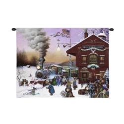 Whistle Stop Christmas Tapestry Wall Hanging