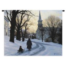 Winter's Eve Tapestry Wall Hanging