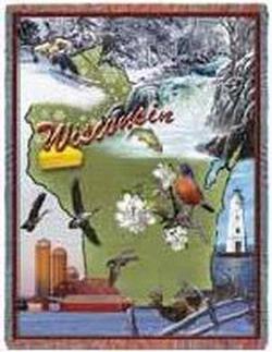 Wisconsin State Tapestry Throw