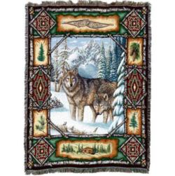 Wolf Lodge Tapestry Throw