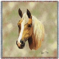 Palomino Horse Tapestry Throw