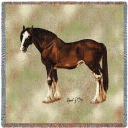 Clydesdale Horse Tapestry Throw