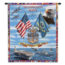 Navy Chiefs Hand Finished Tapestry Wall Hanging
