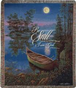 Moonlight Bay, Psalm 46:10 Tapestry Throw