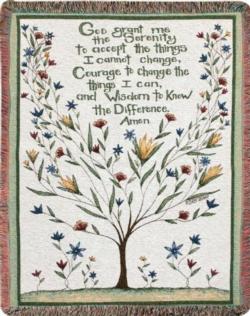 Serenity Prayer Tapestry Throw