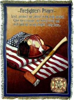 Firefighter's Prayer Tapestry Throw