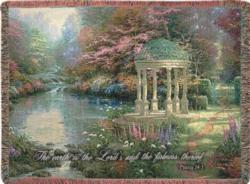 The Garden of Prayer with Verse Tapestry Throw
