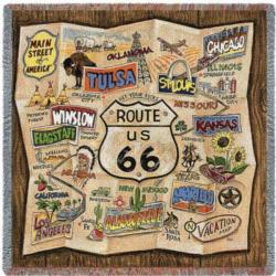 Route 66 Tapestry Lap Throw