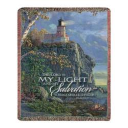 Psalm 27:1 Guiding Light Tapestry Throw  