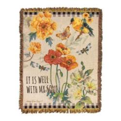  NEW Sunshine Garden Tapestry Throw - It Is Well 