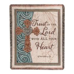 Proverbs 3:5  Trust in the Lord Tapestry Throw