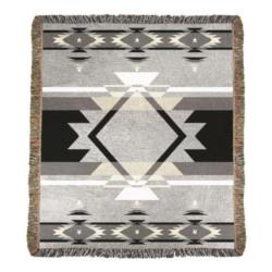 Flame Black Tapestry Throw