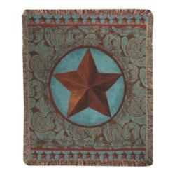 Western Star Red Tapestry Throw