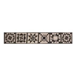 Black And White Quilt Tapestry Runner