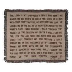 23rd Psalm The Lord is My Shepherd  Tapestry Throw