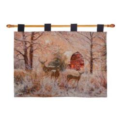 Winter Moonlight Tapestry Wall Hanging