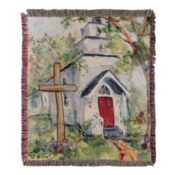 Historic Church Tapestry Throw  