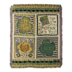 Kiss Me I'm Irish Tapestry Throw