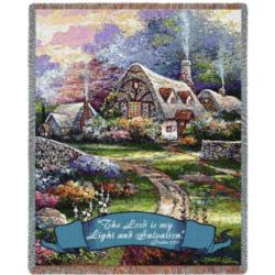 Psalm 27:1 Springtime Glory  Tapestry Throw  