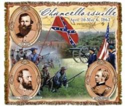 Chancellorsville Battle Tapestry Throw