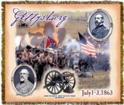  Gettysburg Tapestry Throw Blanket