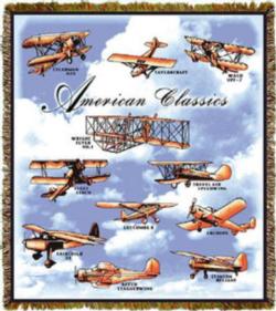 American Classic Planes Tapestry Throw