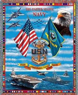United States Navy Chiefs Tapestry Throw