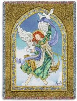Peaceful Angel Tapestry Throw