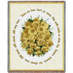  NEW Bundle Of Yellow Roses Tapestry Throw